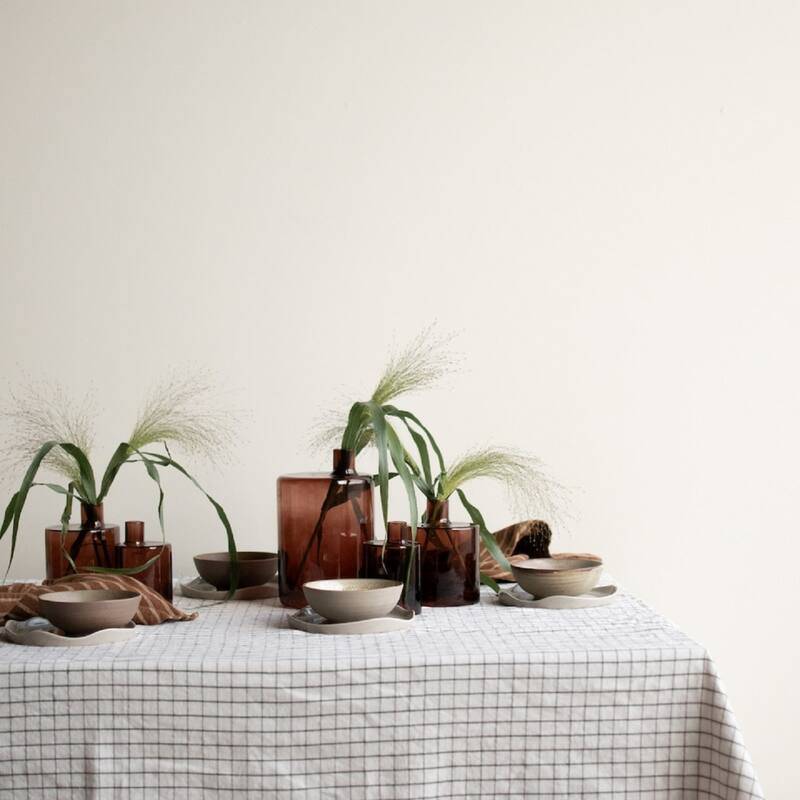 Extra Large Glass Bottle Vase with Pipe Mouth - 8.25" - Red