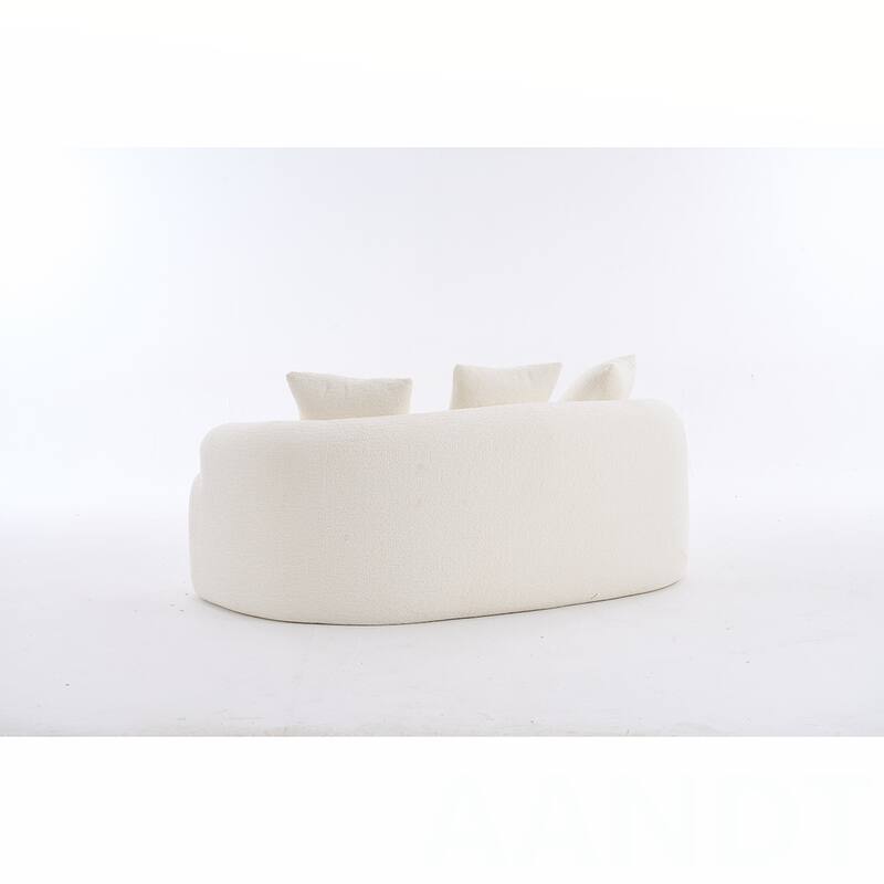 Chenille Fabric Loveseat Sofa