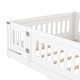 preview thumbnail 69 of 94, White Bed Frame Montessori Bed Twin Size Toddler Floor Bed with Guardrails and Door for Children Boys Girls Kids Playroom
