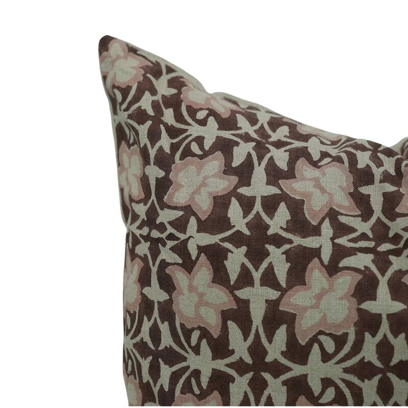 Linen Bohemian Block print pillow Cover- Chudamani