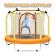 preview thumbnail 6 of 23, 55-inch Trampoline for Kids Indoor & Outdoor Small Toddler Trampoline with Basketball Hoop