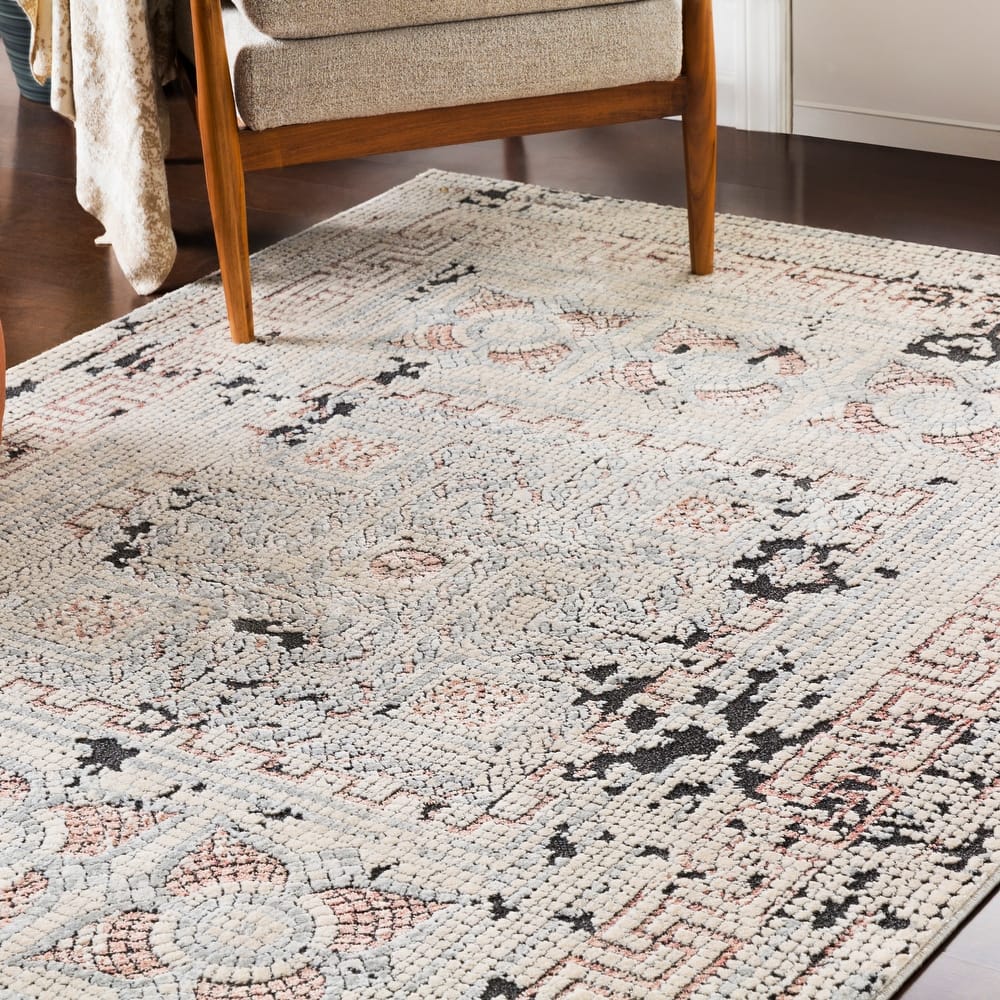 Livabliss Padua Distressed Mosaic Area Rug