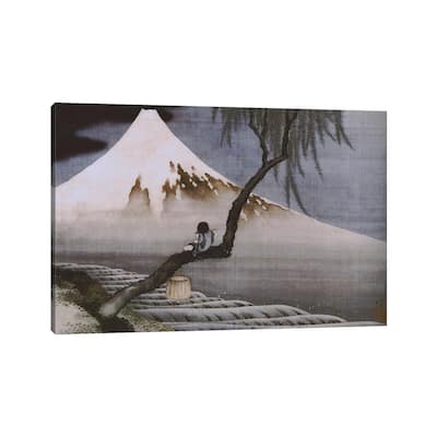 iCanvas "Boy on Mt Fuji" by Katsushika Hokusai Canvas Print
