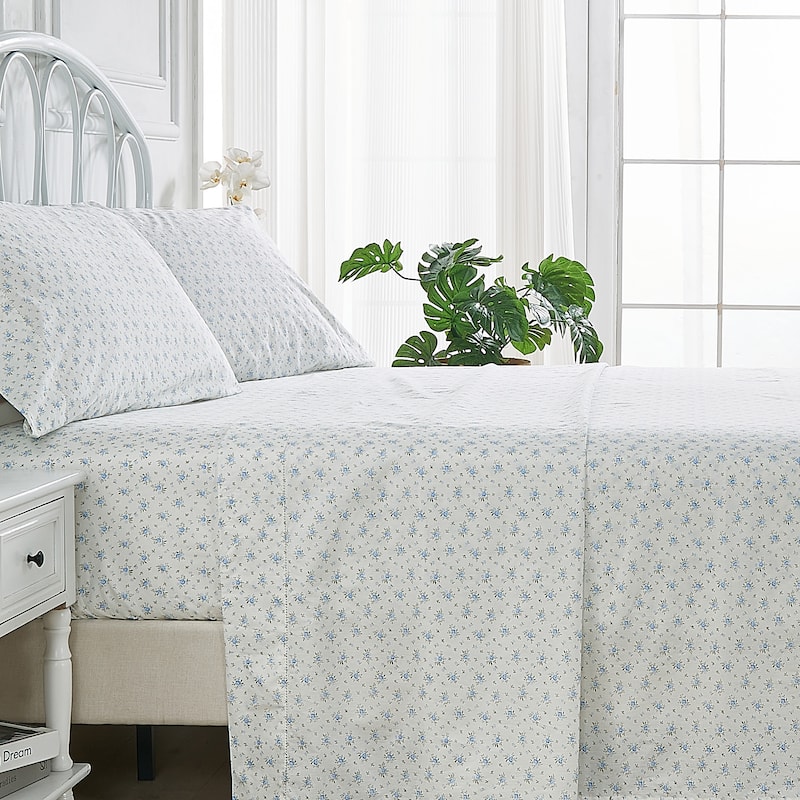 La Fleur Percale Cotton Sheet Set