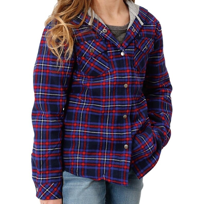 plaid blue jacket