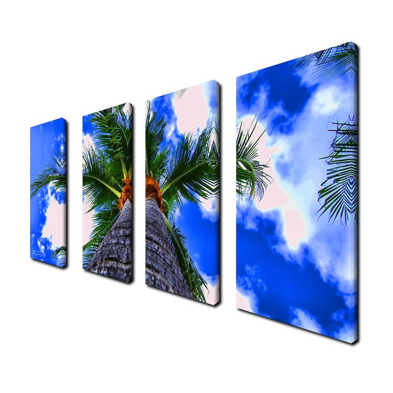 Ready2HangArt 'Palms III' 4-Piece Wrapped Canvas Wall Art Set