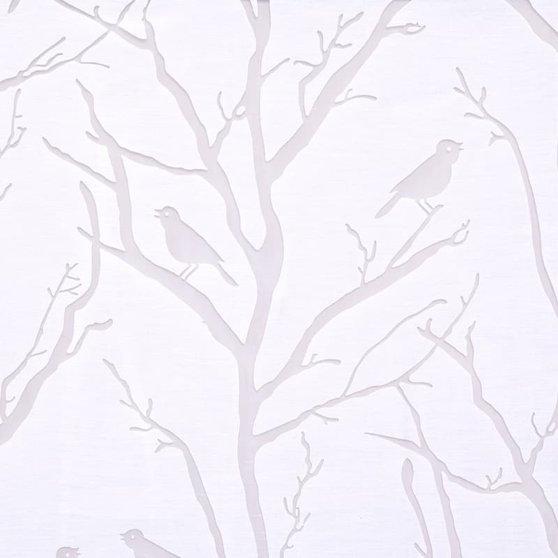 Grommet Top Sheer Bird on Branches Burnout Window Curtain(Only 1 Pc Panel)
