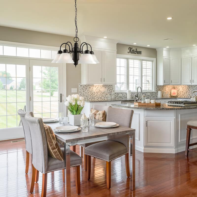 Design House 514455 Millbridge Traditional 5-Light Indoor Dimmable Chandelier