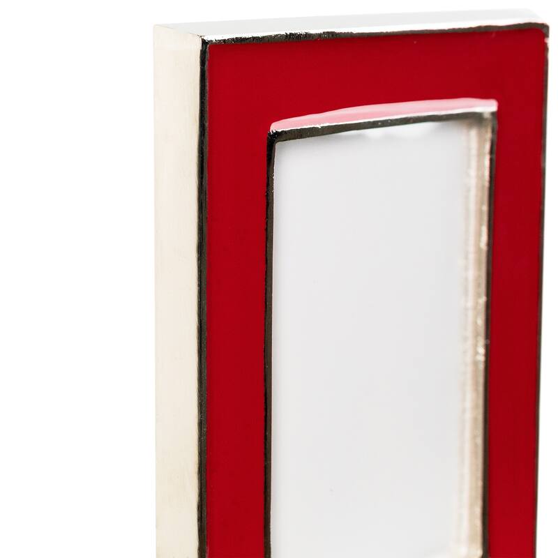 Photo Frame Christmas Stocking Holder - 5.25" - Silver and Red