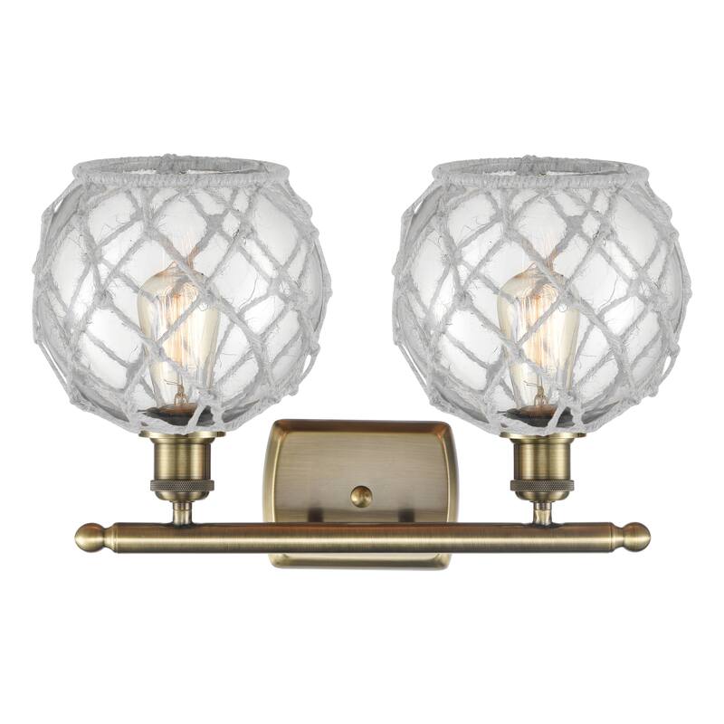 Innovations Lighting Endless Possibilities Ballston - Farmhouse Rope - 2 Light 18" Bath Vanity Light