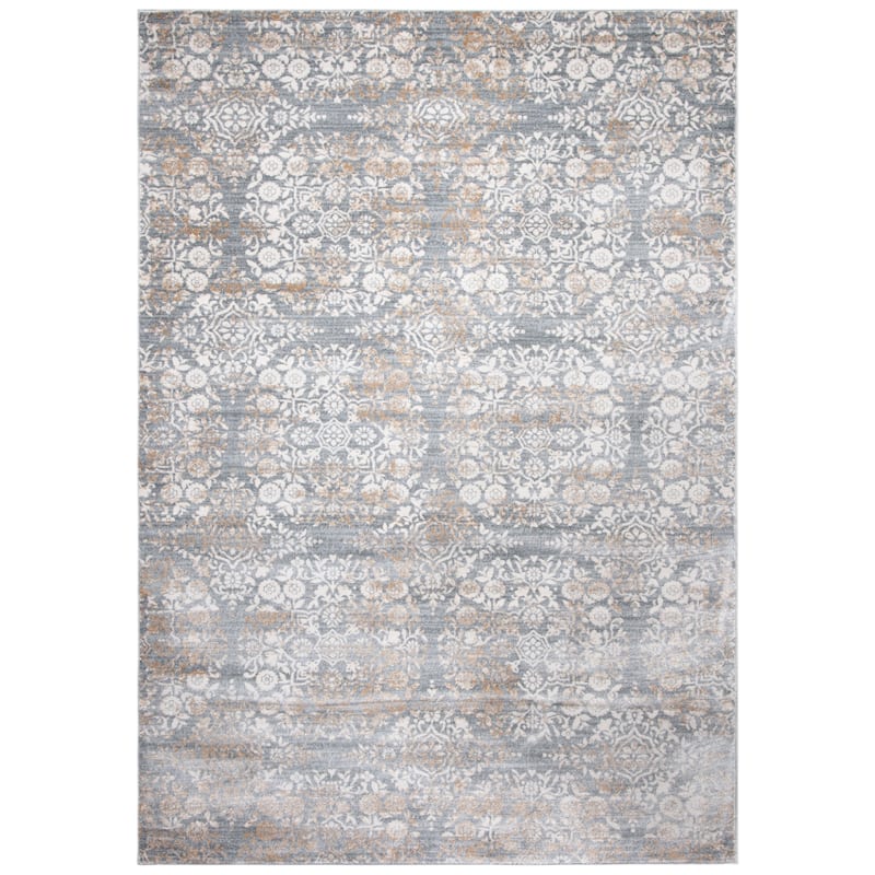 SAFAVIEH Isabella Eriona Traditional Rug - 9' x 12' - Silver/Ivory - Rectangle