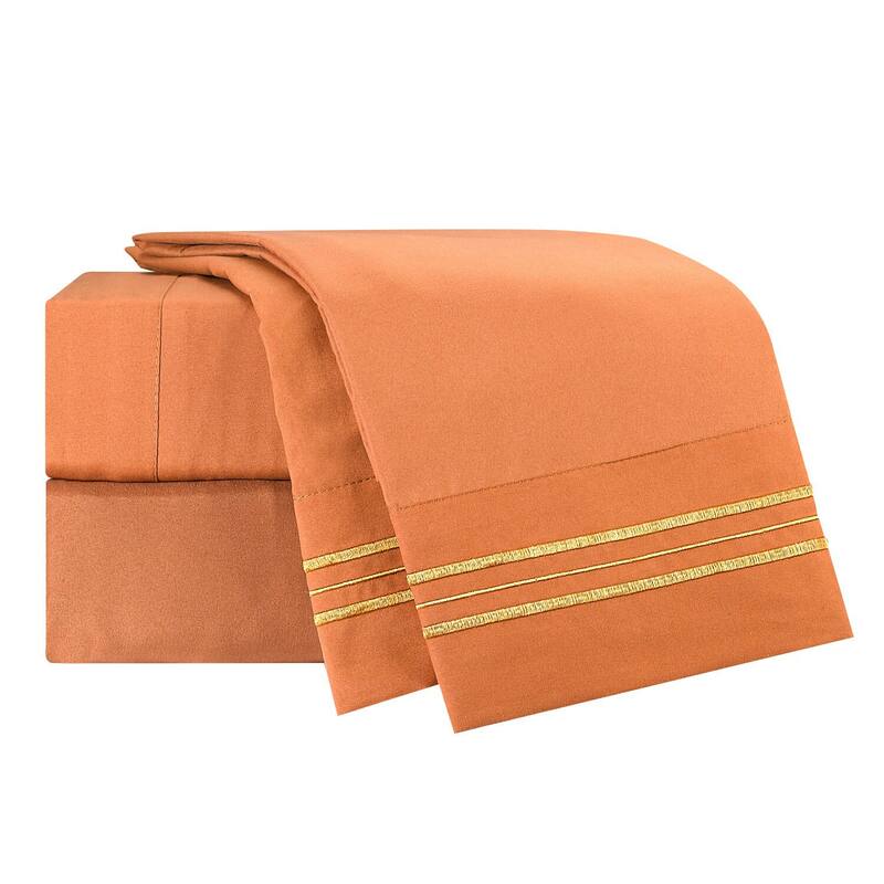 Clara Clark Premium 1800 Series Ultra-soft Deep Pocket Bed Sheet Set - Twin - Mocha Light Brown