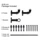 preview thumbnail 15 of 22, UTOPIA ALLEY Wall Mounted 1 inch Industrial Curtain Rods, Blackout, Wrap Around Curtain Rods, Rustic Style, Matte Black