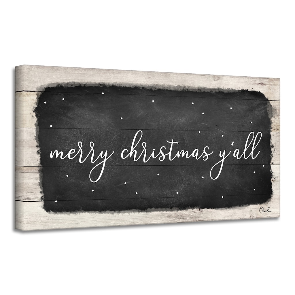 Ready2HangArt 'Merry Christmas Y'all' Holiday Canvas Wall Art by Olivia Rose