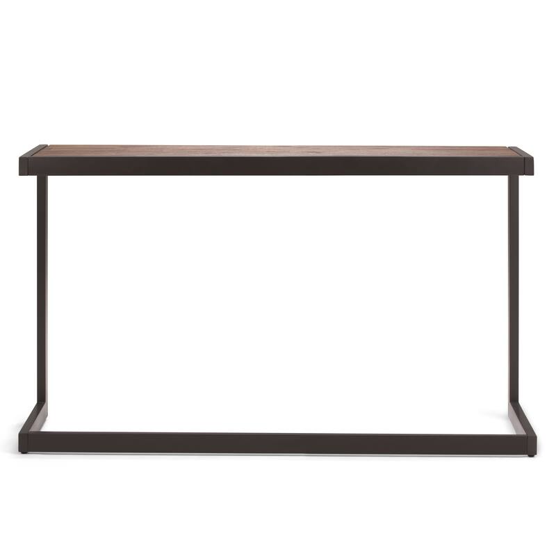 WYNDENHALL Cecilia SOLID ACACIA WOOD and Metal 52 inch Wide Industrial Console Sofa Table - 52 inch Wide