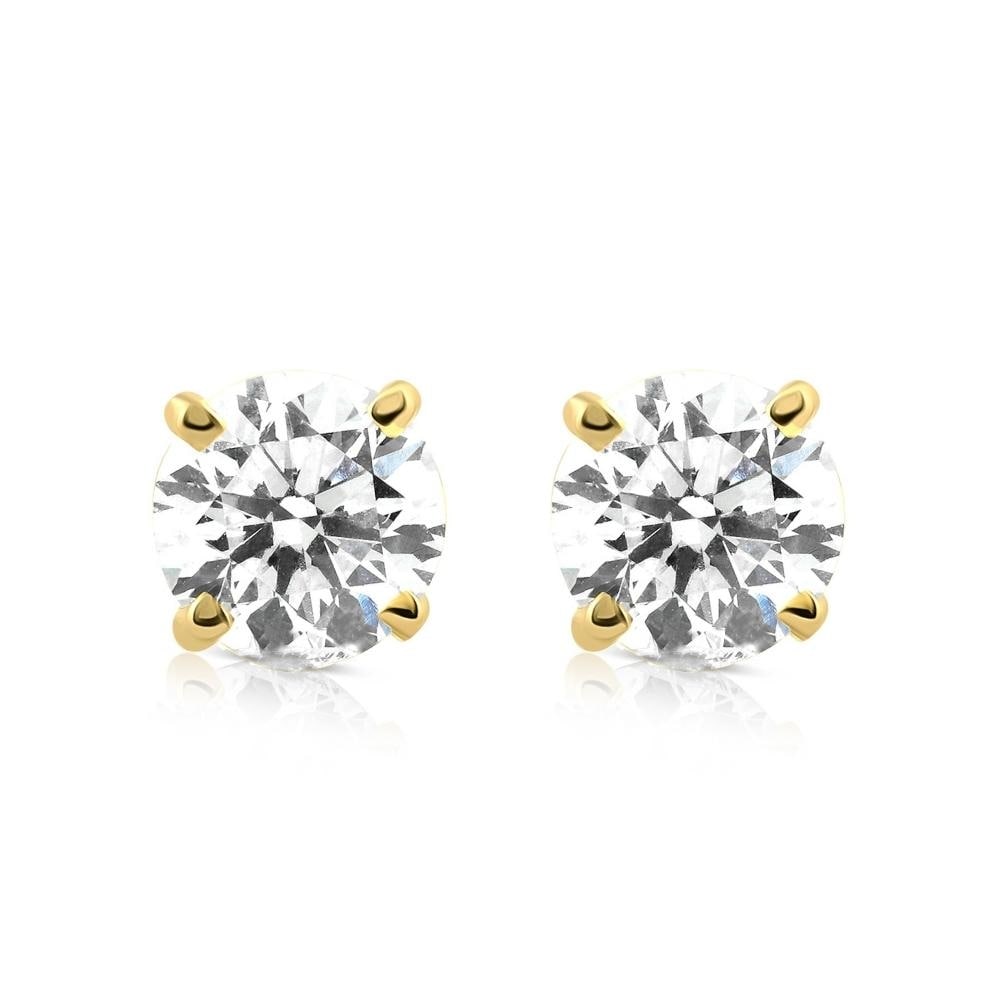 Bliss Diamond 1/5ct Diamond Studs Yellow Gold