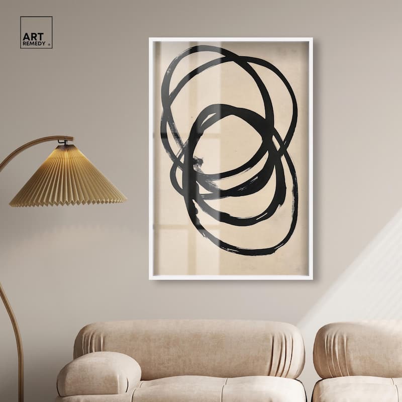 Beige Black II Shadowbox by Art Remedy