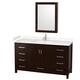 Option Espresso / Carrara Cultured Marble Top / Brushed