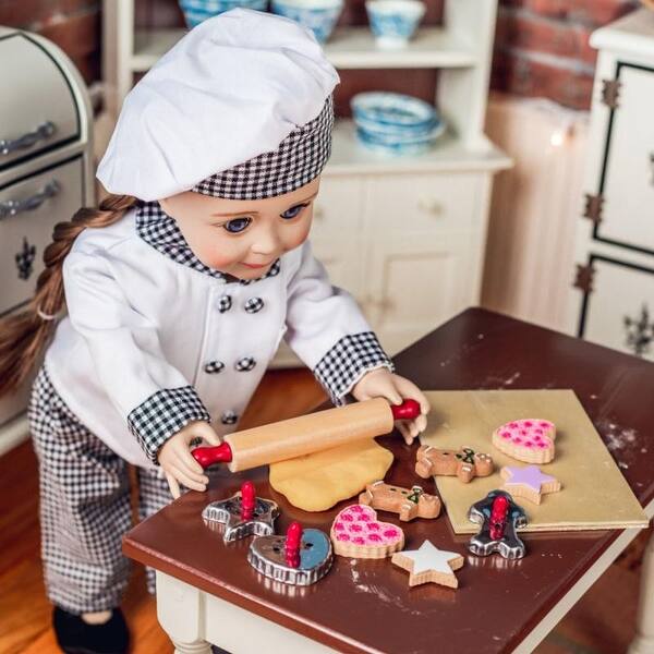 Shop 17 Piece Chef Set With Kitchen Baking Tools Doll Clothes