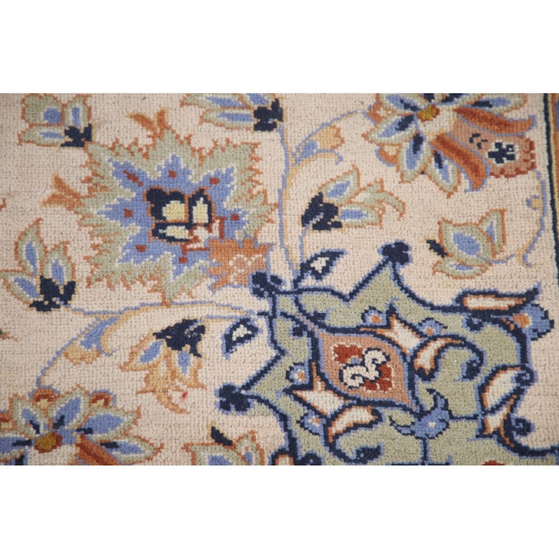 Hand Knotted Oriental 100% Wool Carpet Traditional Floral Beige & Ivories Najafabad Area Rug - 10' 9'' X 8' 2''