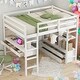 preview thumbnail 1 of 18, Full Size Loft Bed with Built-in Desk with Two Drawers,Shelves and Drawers,Multifunctional Loft Bed With Storage White