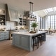 preview thumbnail 4 of 15, Aulia Modern 5-Light Crystal Chandelier Linear Black Kitchen Island Lights - L 45.6" x D 4.5" x H 15.5"