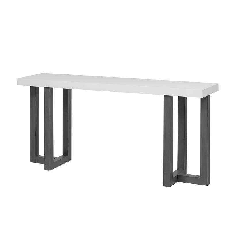 Modern Geometric Console Table with Solid Pine Leg by Harper&Bright Designs