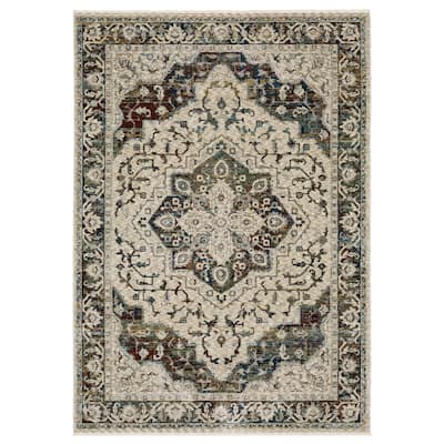 Style Haven Caiden Traditional Center Medallion Beige/ Multi Area Rug