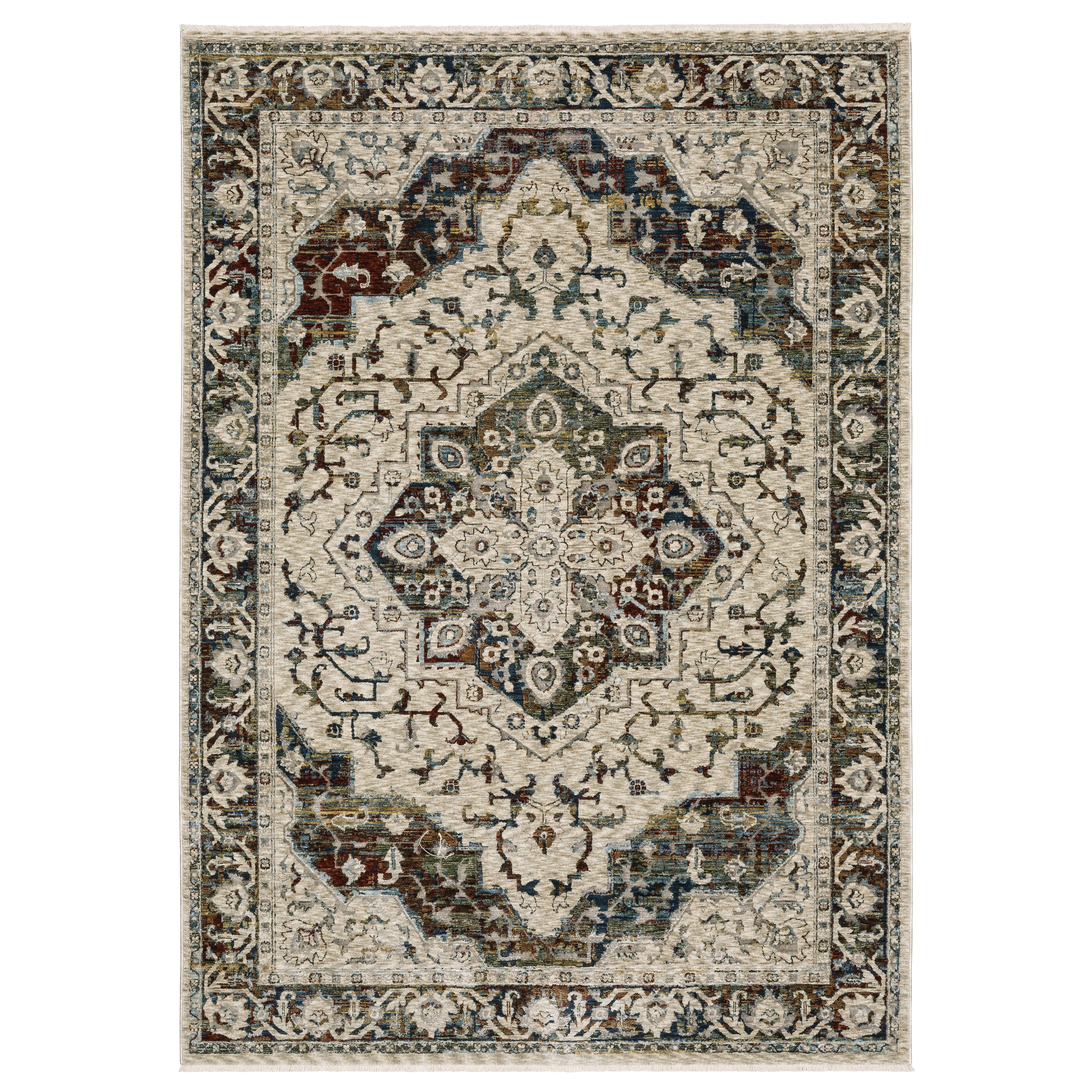 Style Haven Caiden Traditional Center Medallion Beige/ Multi Area Rug