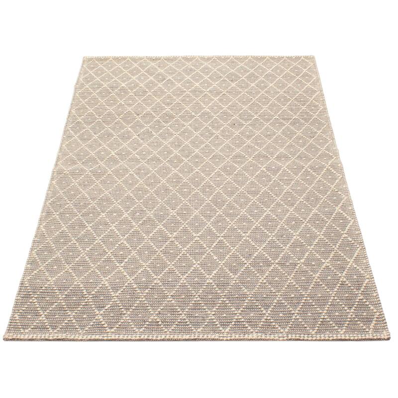 ECARPETGALLERY Braid weave Sienna Brown Wool Rug - 5'0 x 8'2