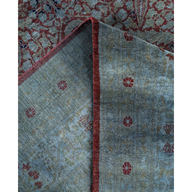 Overdyed One-of-a-Kind Hand-Knotted Area Rug - Gray - 12' 2" x 17' 4"