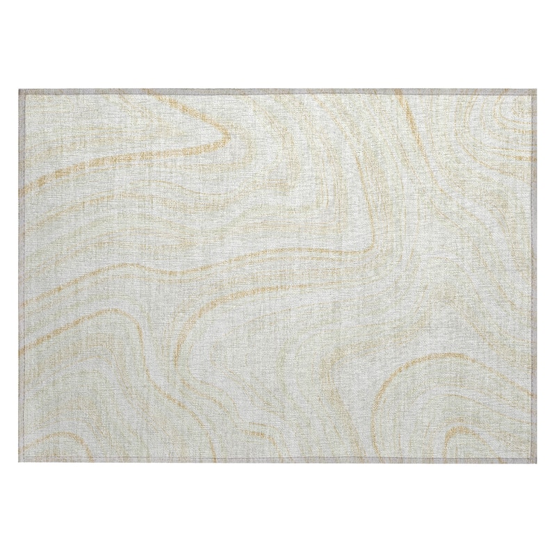 Machine Washable Indoor/ Outdoor Chantille Contemporary Abstract Rug
