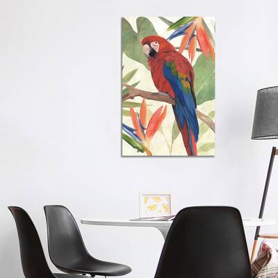 iCanvas "Tropical Parrot Composition II" by Annie Warren Canvas Print