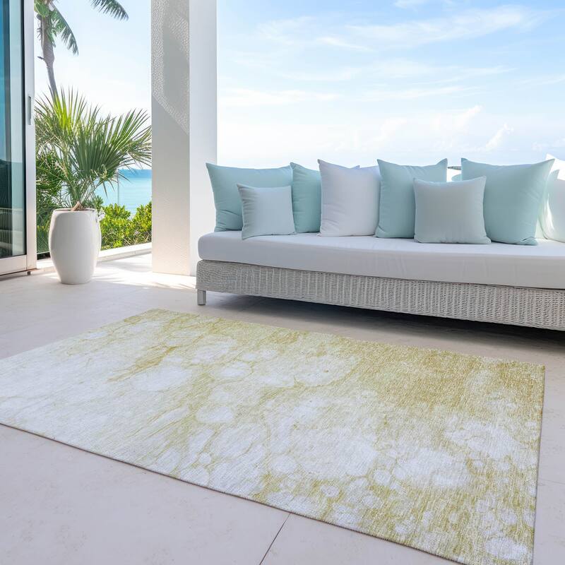 Machine Washable Indoor/ Outdoor Chantille Abstract Modern Rug