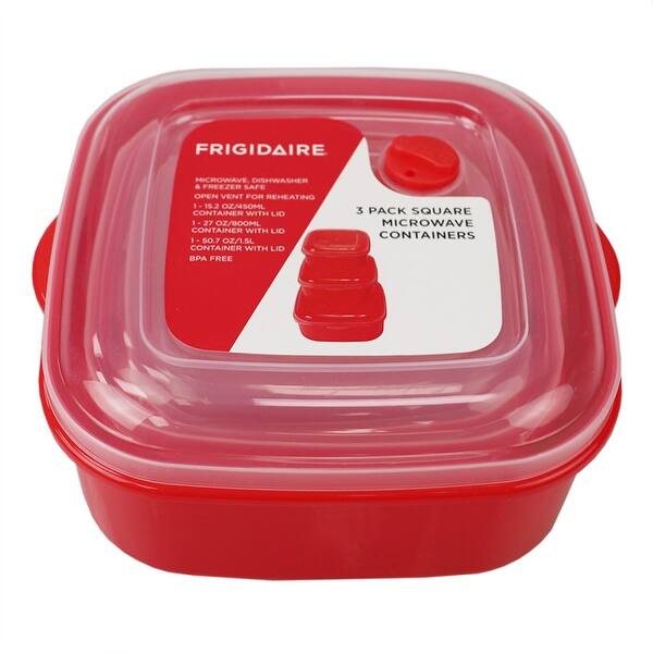 Microwave Safe Plastic Food Storage Containers Pack Of 3 Red Overstock 32040780 The bottom of the container is a good place to start looking for it. usd
