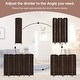 preview thumbnail 5 of 8, Oriental Furniture 6-Panel Room Divider, Folding Privacy Screens w/ Diamond Double-Weave, Vintage Brown - 6 Panels