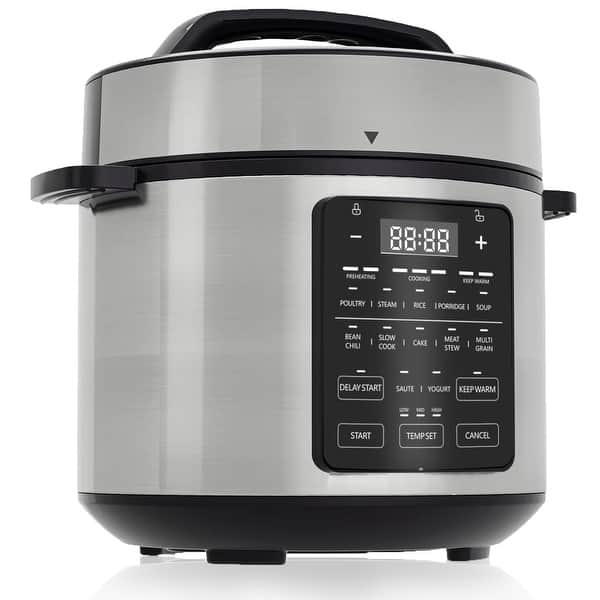 slide 2 of 13, Electric Pressure Cooker, Upgraded 6 Quart/8 Quart 12-in-1 Multicooker, Stainless Steel Slow Cooker, Rice Cooker, Steamer, Sauté