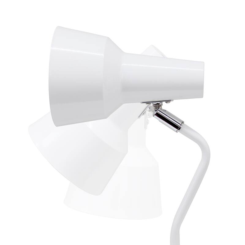 Desk Lamp with Cone Shade and Gooseneck - 15.25" - White