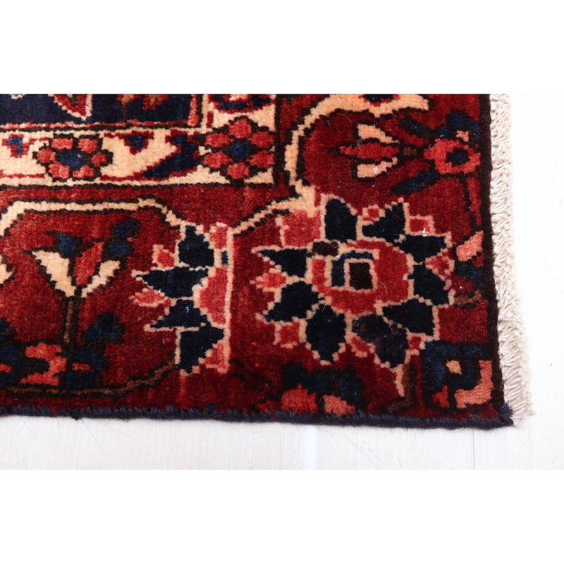 ECARPETGALLERY Hand-knotted Kayseri Vintage Dark Red Wool Rug - 6'4 x 9'9