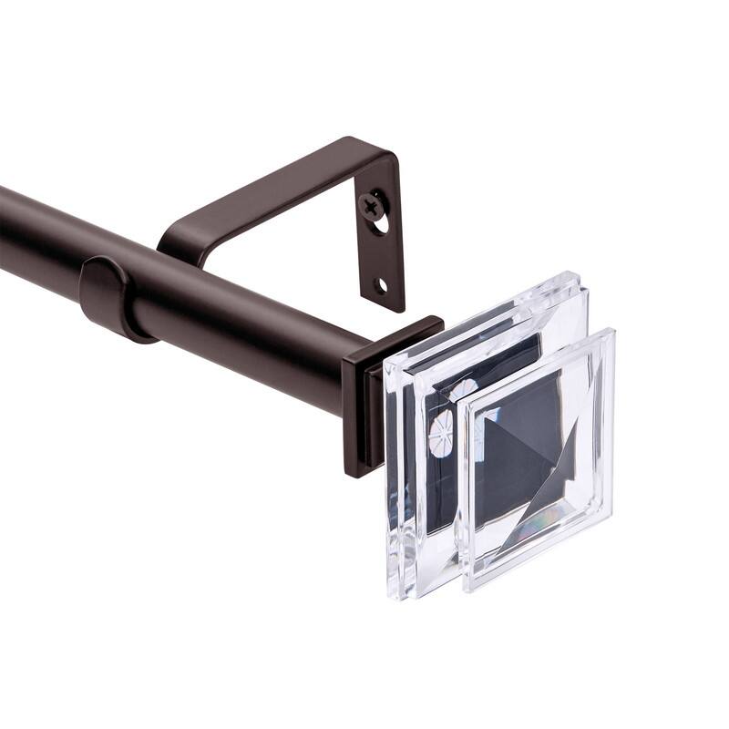 UTOPIA ALLEY Wall Mounted 3/4 Inch Curtain Rod - Adjustable Drapery Rods, Bedroom & Living Room Decorative Curtain Rods
