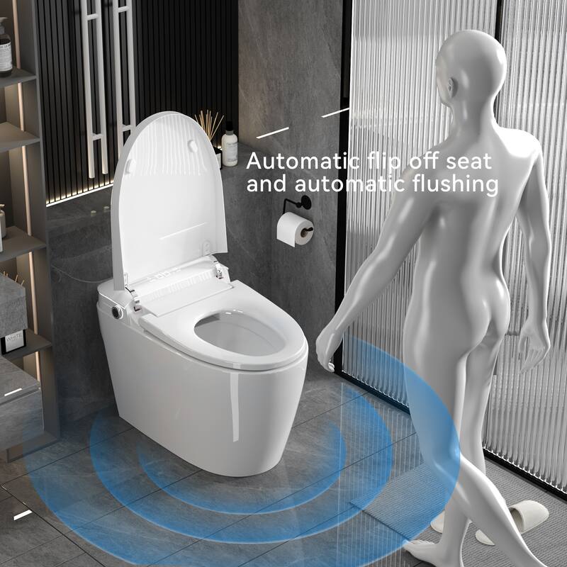 Smart Toilet with Auto-Open Lid