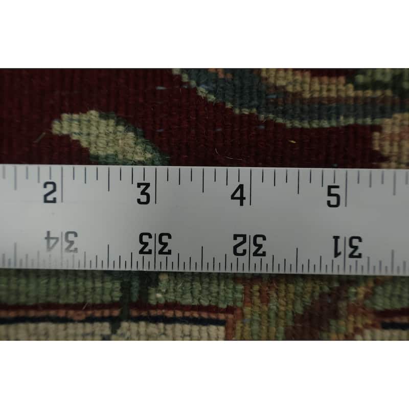 Hand Knotted Oriental 100% Wool Carpet Traditional All-Over Black Aubusson Area Rug - 10' 2'' X 7' 10''