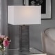 preview thumbnail 5 of 4, Uttermost Sanderson Metallic Charcoal Table Lamp
