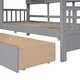 preview thumbnail 13 of 11, Wooden Twin House Bed with 2 Drawers, Kids Bed with Storage Shelf,Gray