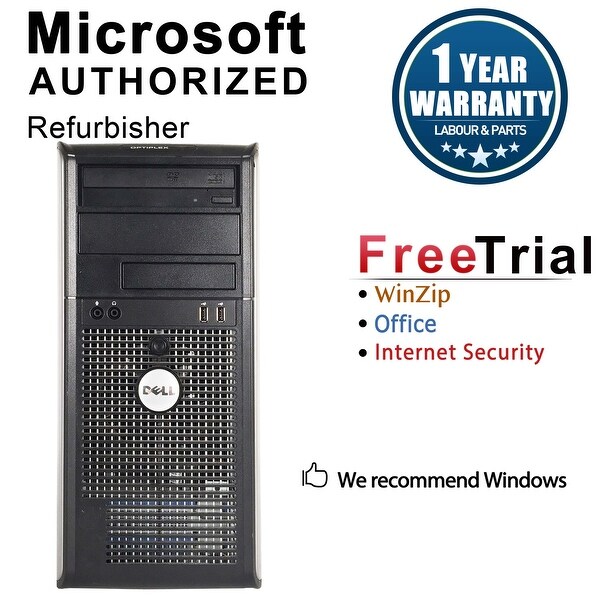 Shop Dell Optiplex 780 Computer Tower Intel Core 2 Duo E8500 3 16g 4gb Ddr3 500g Windows 10 Pro 1 Year Warranty Refurbished Overstock 12246942