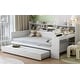 preview thumbnail 15 of 27, Wooden Twin Size Daybed with Storage Shelves, Twin Trundle and Desk