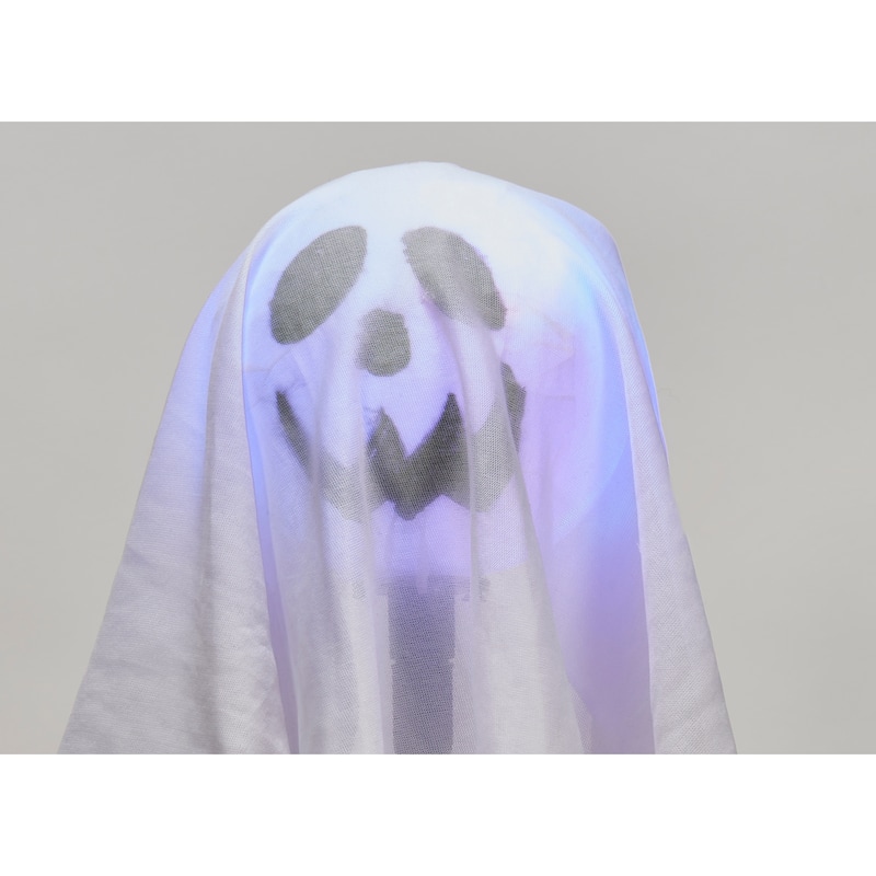 14" Multicolor LED Light Up Halloween Path Markers Ghost Stake, Set of 2