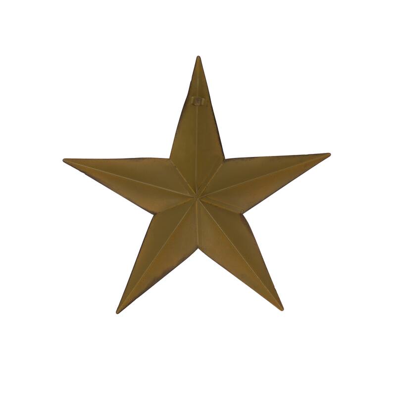 Multi Colored Metal Indoor Outdoor Star Home Wall Decor (Set of 3)
