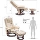 preview thumbnail 41 of 50, MCombo Set of 2 Swivel Recliner with Ottoman, Vibration Massage Lumbar Pillow