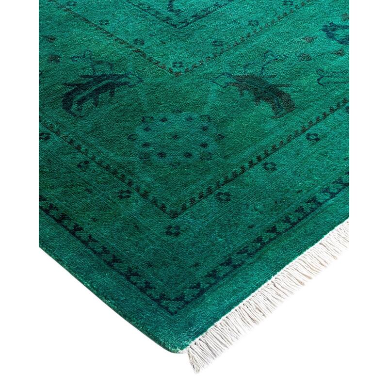 Contemporary Overdyed Wool Hand Knotted Area Rug - 8' 2" x 10' 4"
